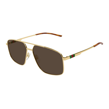 SOLID BROWN LENSES WITH GOLD FRAME