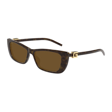 SOLID BROWN LENSES WITH HAVANA FRAME