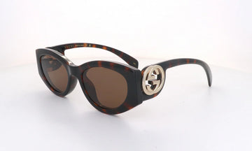 SOLID BROWN LENSES WITH HAVANA FRAME