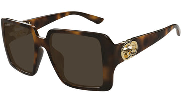 SOLID BROWN LENSES WITH HAVANA FRAME