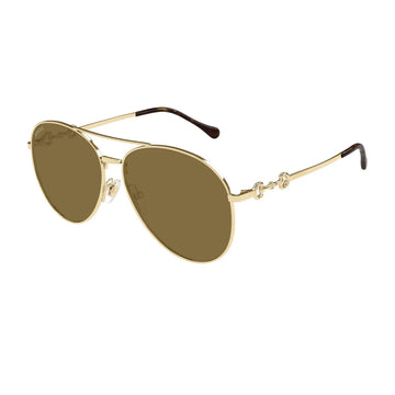 SOLID BROWN LENSES WITH GOLD FRAME