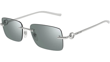 SOLID LIGHT GREEN SLIVER MIRROR LENSES WITH SLIVER FRAME