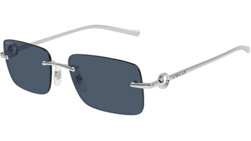 SOLID BLUE LENSES WITH SLIVER FRAME
