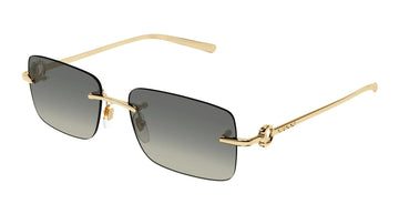 GRAY GRADIENT LENSES WITH GOLD FRAME