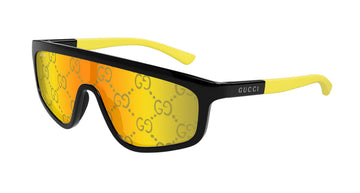 SOLID YELLOW MONOGRAM LENSES WITH BLACK FRAME