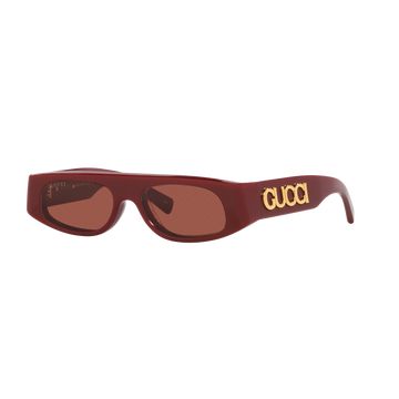 SOLID BROWN LENSES WITH BURGUNDY FRAME