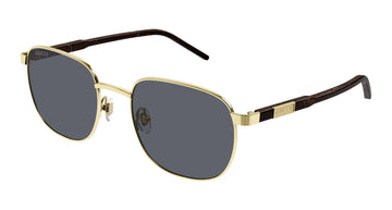 SOLID GRAY LENSES WITH GOLD FRAME