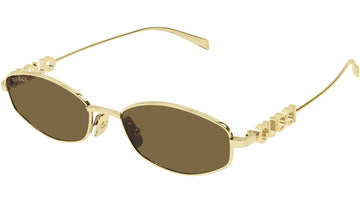 SOLID BROWN LENSES WITH GOLD FRAME