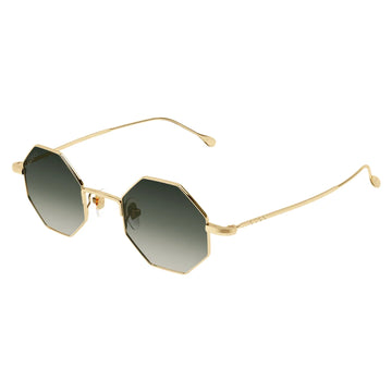 GRAY GRADIENT LENSES WITH LIGHT GOLD FRAME
