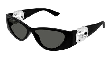 SOLID GRAY LENSES WITH BLACK FRAME