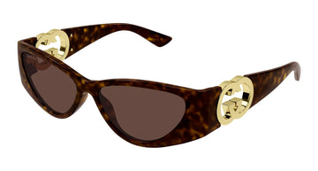 SOLID BROWN LENSES WITH HAVANA FRAME