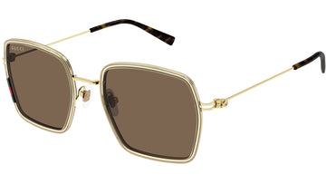 SOLID BROWN LENSES WITH TRANSPARENT LIGHT BEIGE FRAME