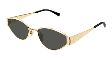 SOLID GRAY LENSES WITH LIGHT GOLD SLIVER MONOGRAM FRAME