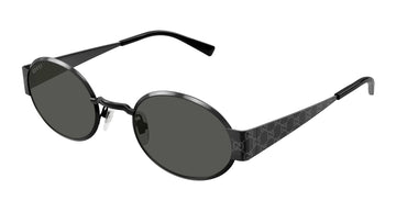SOLID GRAY LENSES WITH BLACK FRAME SLIVER MONOGRAM FRAME
