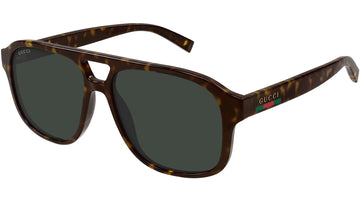 SOLID GREEN LENSES WITH HAVANA FRAME