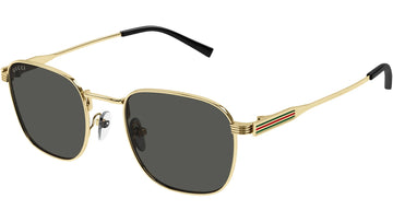 SOLID GRAY LENSES WITH GOLD FRAME