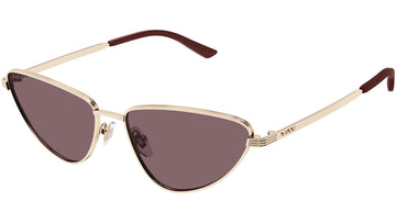 LIGHT BURGUNDY LENSES WITH GOLD FRAME