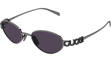 SOLID VIOLET LENSES WITH SHINY GUNMETAL FRAME