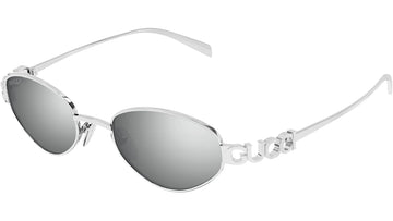 SOLID GRAY WITH SILVER MIRROR LENSES WITH SHINY SILVER FRAME