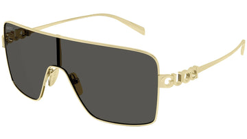SOLID GRAY LENSES WITH GOLD FRAME