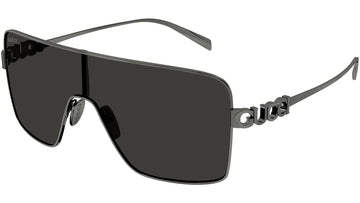 SOLID GRAY MASK LENSES WITH GUNMETAL FRAME