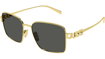 SOLID GRAY LENSES WITH GOLD FRAME