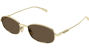 SOLID BROWN LENSES WITH GOLD FRAME