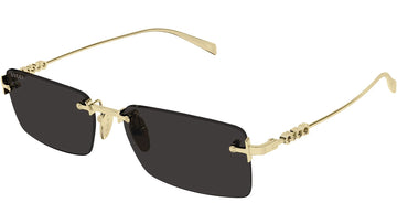 SOLID GRAY LENSES WITH GOLD FRAME