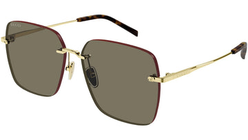 SOLID BROWN LENSES WITH GOLD FRAME