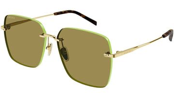 SOLID KHAKI LENSES WITH GOLD FRAME