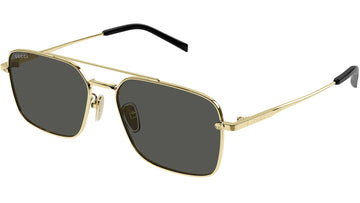 SOLID GRAY LENSES WITH GOLD FRAME
