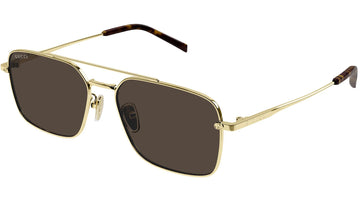 SOLID BROWN LENSES WITH GOLD FRAME