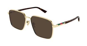 SOLID BROWN LENSES WITH GOLD FRAME