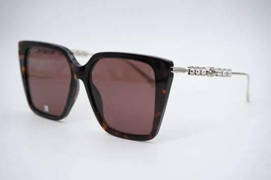 Gucci GG1967S Square Sunglasses in Brown / Havana, detail view