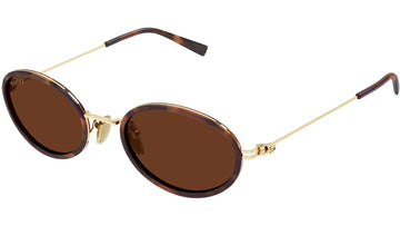 SOLID WARM BROWN LENSES GOLD HAVANA FRAME