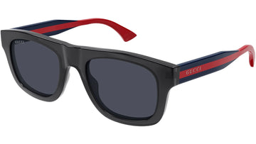 SOLID NAVY BLUE LENSES WITH TRANSPARENT DARK GRAY FRAME