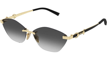 GRAY GRADIENT LENSES WITH SHINY GOLD FRAME