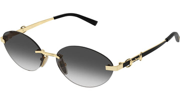 GRAY GRADIENT LENSES WITH SHINY GOLD FRAME