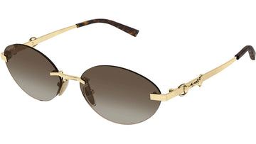 BROWN GRADIENT LENSES WITH SHINY GOLD FRAME