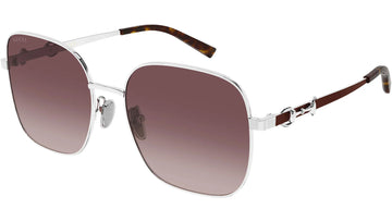 BURGUNDY GRADIENT LENSE WITH SHINY SILVER FRAME