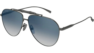 BLUE GRADIENT LENSES WITH SHINY DARK RUTHENIUM FRAME