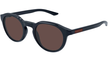 SOLID BROWN LENSES WITH BLUE GRAY FRAME