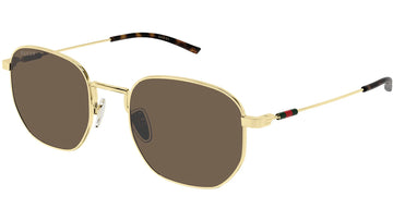 SOLID BROWN LENSES WITH SHINY ENDURA GOLD FRAME