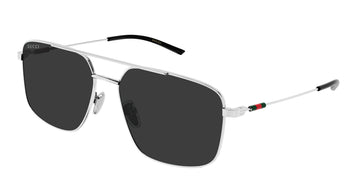 SOLID GRAY LENSES WITH SILVER FRAME