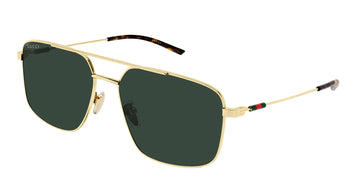 SOLID GREEN LENSES WITH GOLD FRAME