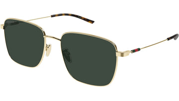 SOLID GREEN LENSES WITH GOLD FRAME