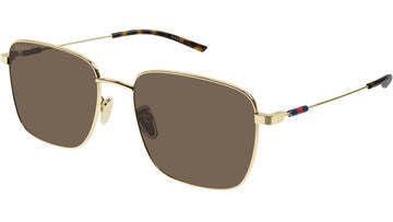 SOLID BROWN LENSES WITH GOLD FRAME