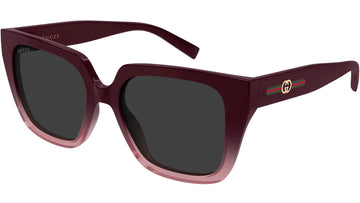 SOLID GRAY LENSES WITH BURGUNDY FRAME
