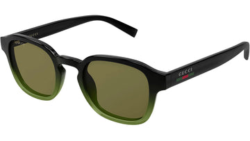 SOLID GREEN LENSES WITH BLACK TO TRANSPARENT GREEN FRAME