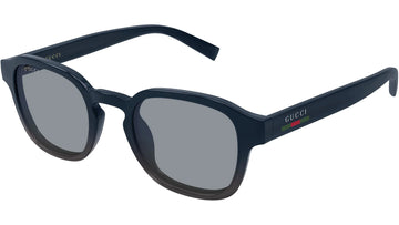 SOLID SMOKE LENSES WITH BLUE TO TRANSPARENT GRAY FRAME